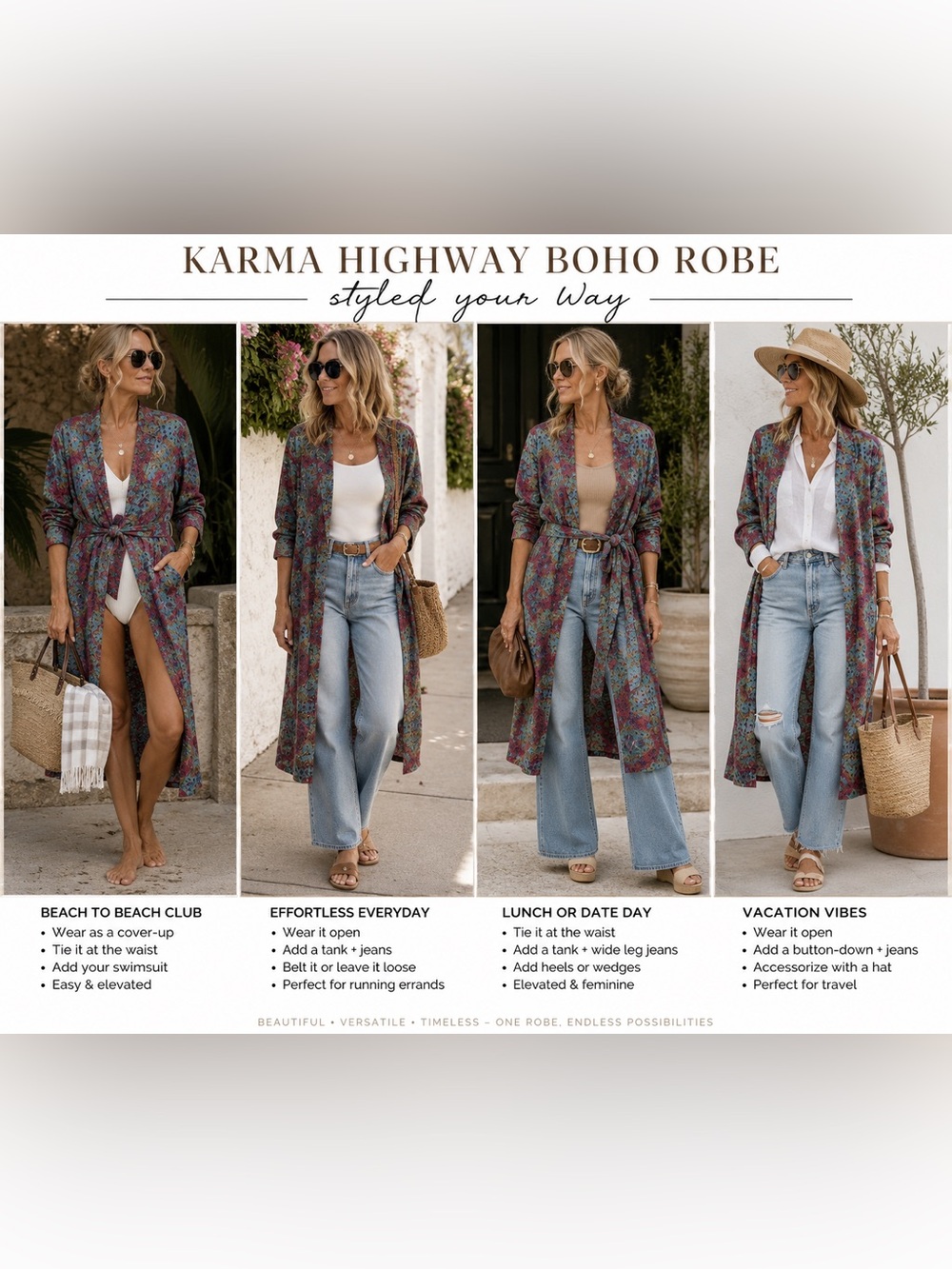 Beautiful Karma Highway boho robe/duster - one size